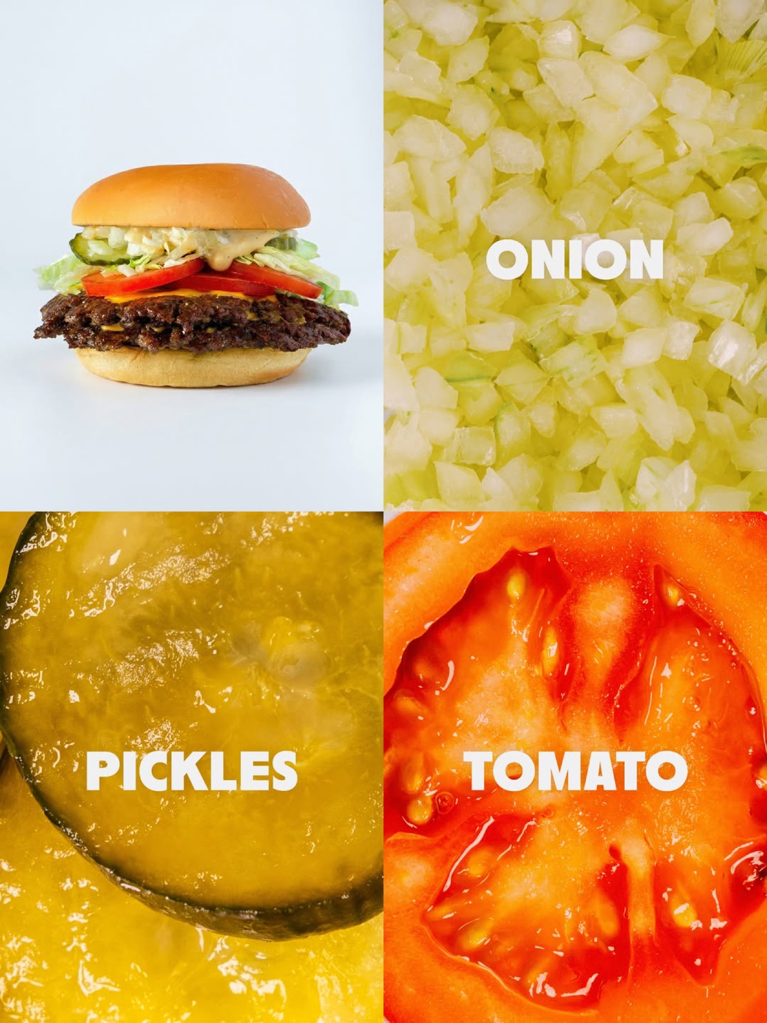 Goldies Smashburger – 4er-Raster Ingredient Breakdown von Kürsat Gürbüz